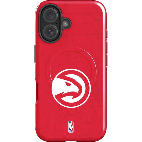 NBA Atlanta Hawks Distressed iPhone 16 Plus Magsafe Impact Case